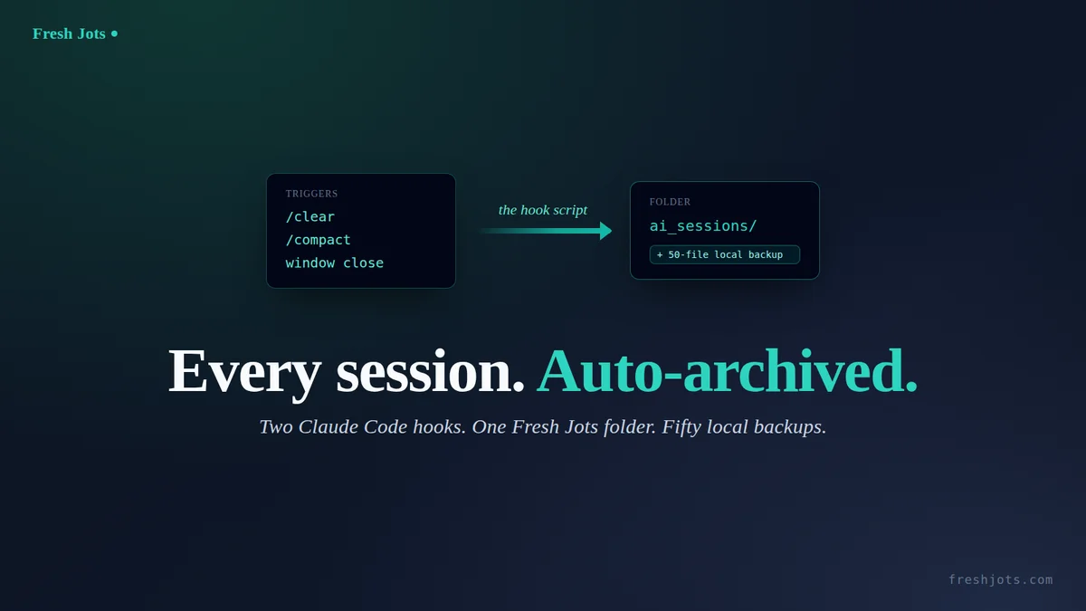 Detailed: Auto-archive every Claude Code session into an `ai_sessions` folder