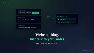 AI assistant over MCP to connect Fresh Jots to — just talk to your notes