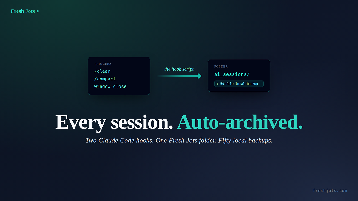 Detailed: Auto-archive every Claude Code session into an `ai_sessions` folder