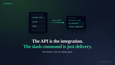 Connect any AI coding agent to Fresh Jots